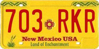 NM license plate 703RKR