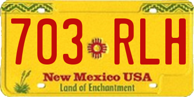 NM license plate 703RLH