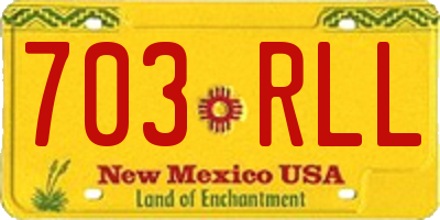 NM license plate 703RLL