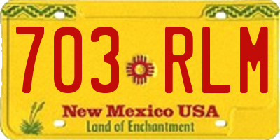 NM license plate 703RLM