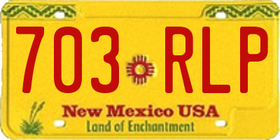 NM license plate 703RLP