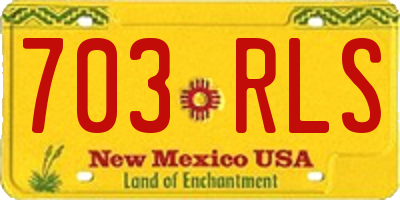 NM license plate 703RLS
