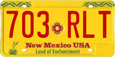 NM license plate 703RLT