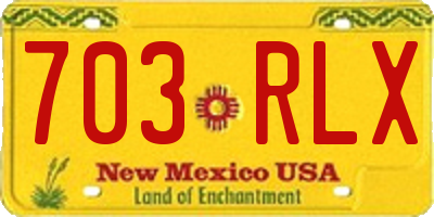 NM license plate 703RLX