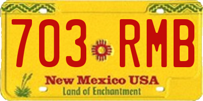 NM license plate 703RMB