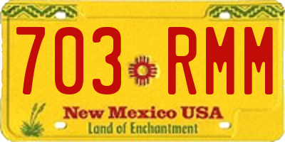 NM license plate 703RMM