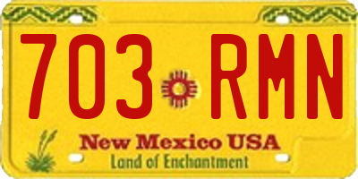 NM license plate 703RMN