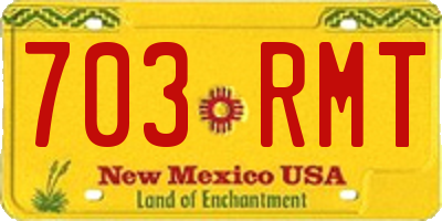 NM license plate 703RMT