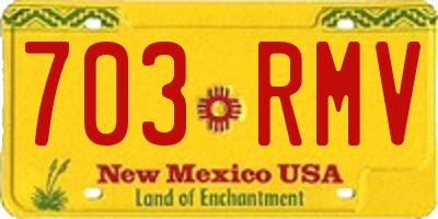 NM license plate 703RMV