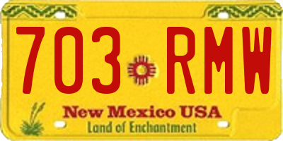 NM license plate 703RMW