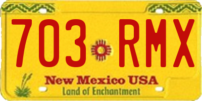 NM license plate 703RMX