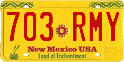 NM license plate 703RMY