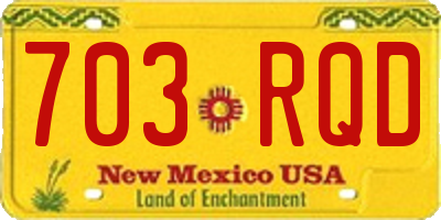 NM license plate 703RQD