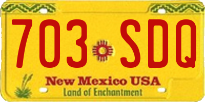 NM license plate 703SDQ