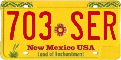 NM license plate 703SER