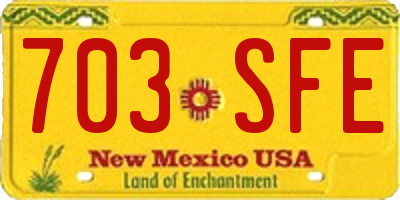 NM license plate 703SFE
