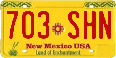 NM license plate 703SHN