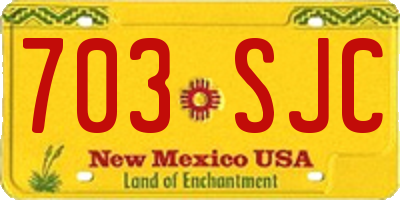 NM license plate 703SJC
