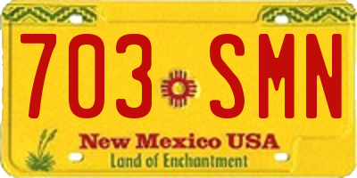 NM license plate 703SMN