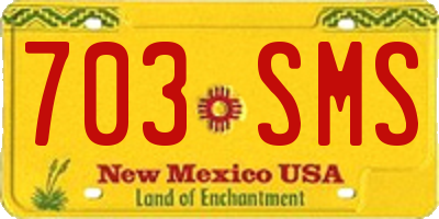 NM license plate 703SMS