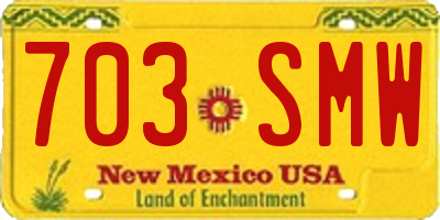 NM license plate 703SMW