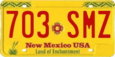 NM license plate 703SMZ
