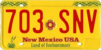 NM license plate 703SNV