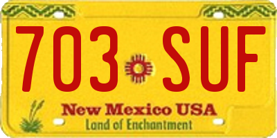 NM license plate 703SUF