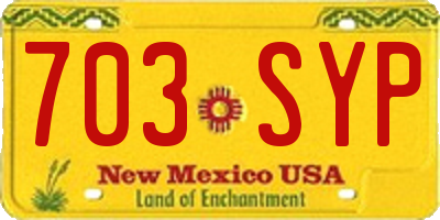NM license plate 703SYP