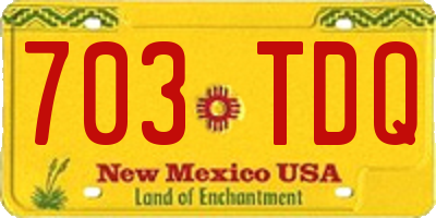 NM license plate 703TDQ