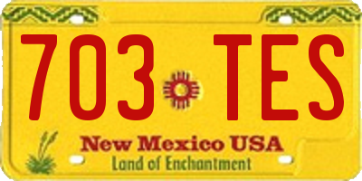NM license plate 703TES