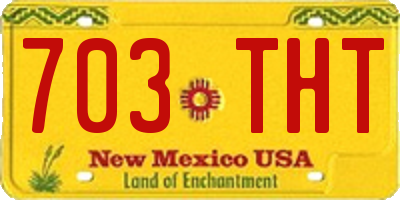 NM license plate 703THT