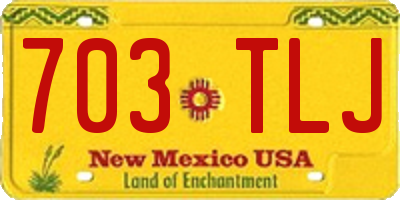 NM license plate 703TLJ