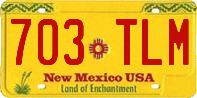 NM license plate 703TLM