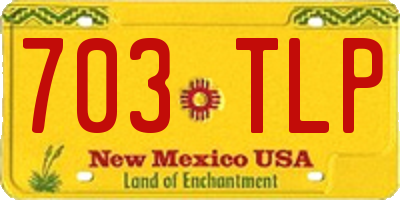NM license plate 703TLP