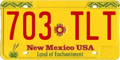 NM license plate 703TLT
