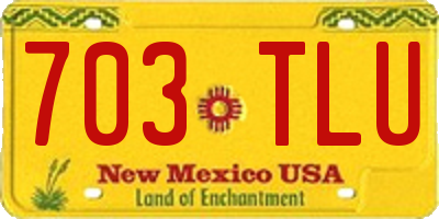 NM license plate 703TLU