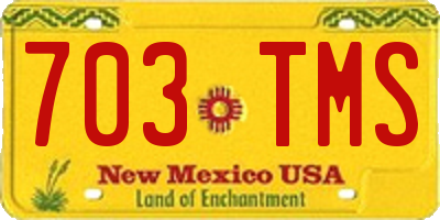 NM license plate 703TMS