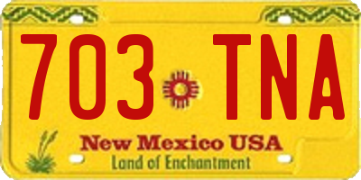 NM license plate 703TNA