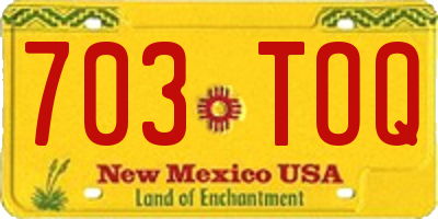 NM license plate 703TOQ