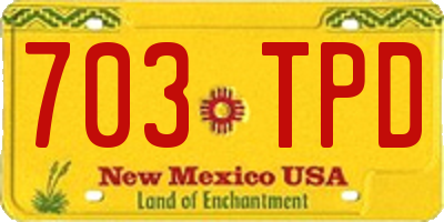 NM license plate 703TPD