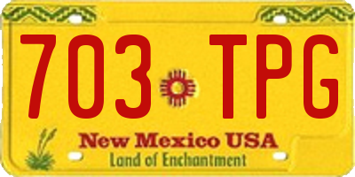NM license plate 703TPG
