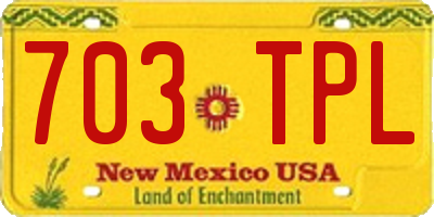 NM license plate 703TPL