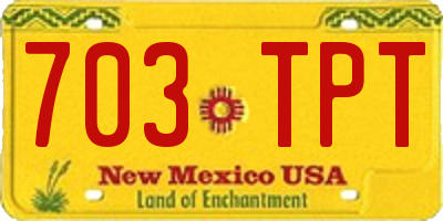 NM license plate 703TPT