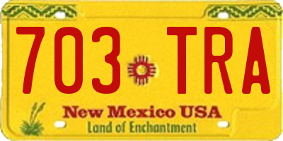 NM license plate 703TRA