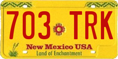 NM license plate 703TRK