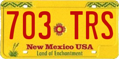 NM license plate 703TRS