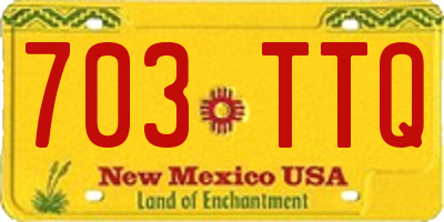 NM license plate 703TTQ
