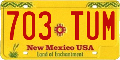 NM license plate 703TUM