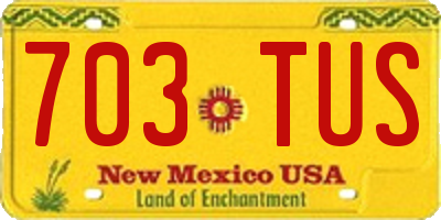NM license plate 703TUS